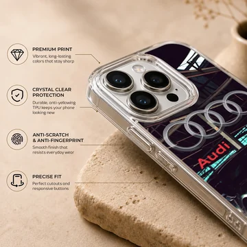 Audi inspired motor sports design on phone case — Info