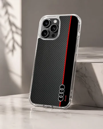 Audi design with racing stripe phone case — Hero