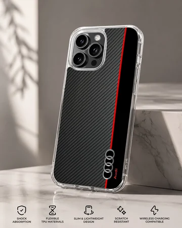 Audi design with racing stripe phone case — Specs