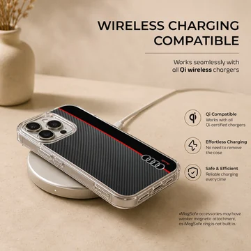 Audi design with racing stripe phone case — Charging