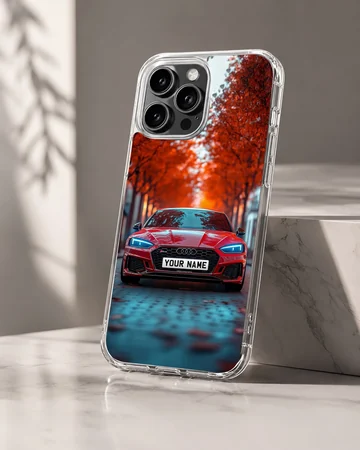 Dynamic Audi custom motor sports design on phone case — Hero