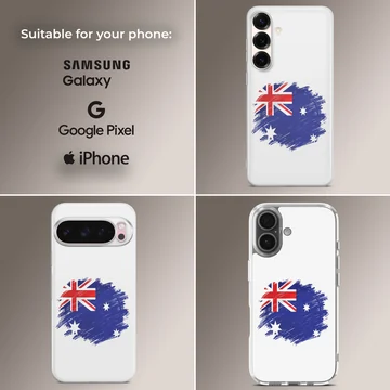 Australian flag on a minimal phone case — Collage