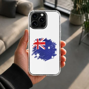 Australian flag on a minimal phone case — Lifestyle
