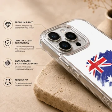 Australian flag on a minimal phone case — Info