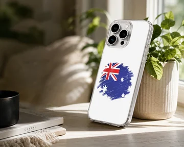 Australian flag on a minimal phone case — Lifestyle