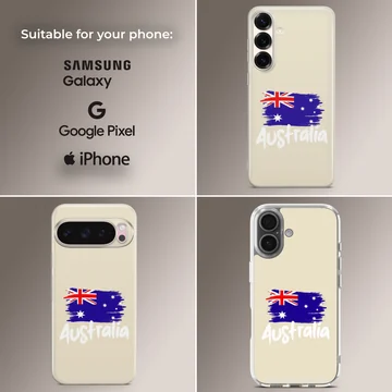 Australian flag with bold typography phone case — Collage