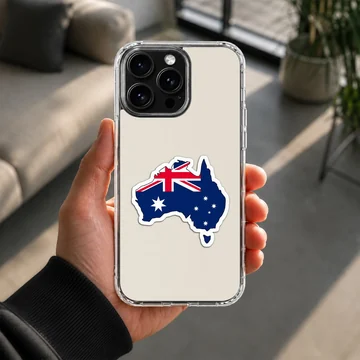 Australian flag map design on phone case — Lifestyle