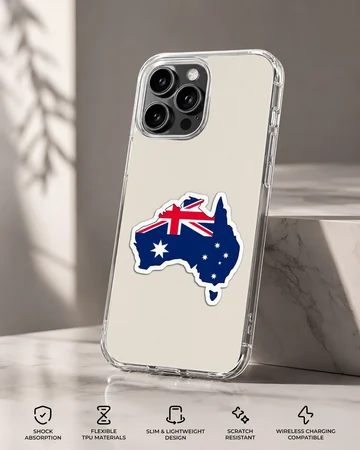 Australian flag map design on phone case — Specs