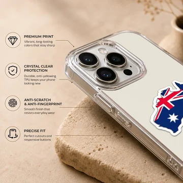 Australian flag map design on phone case — Info