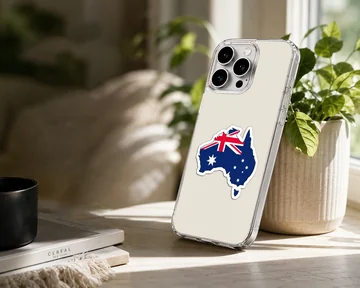 Australian flag map design on phone case — Lifestyle