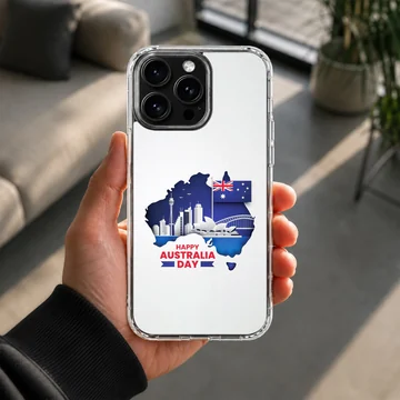 Australian flag art with iconic landmarks on the phone case — Lifestyle