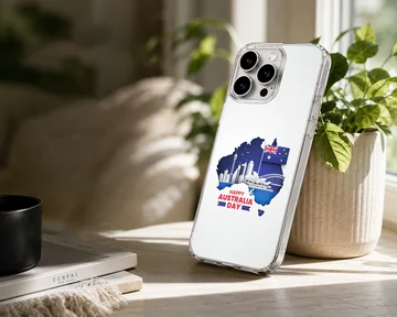 Australian flag art with iconic landmarks on the phone case — Lifestyle