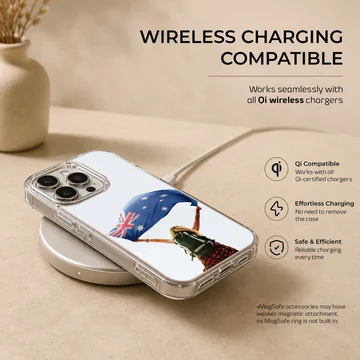Australian flag with adventurous scene on phone case — Charging