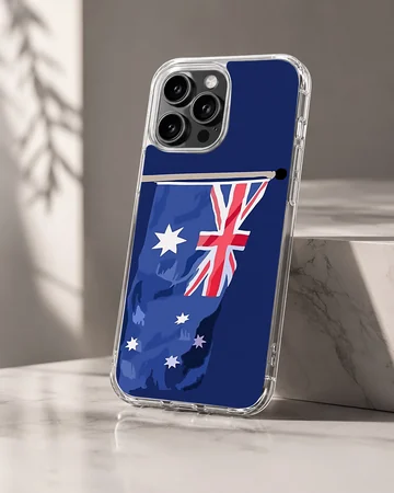 Australian flag illustration on phone case — Hero