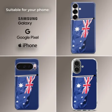 Australian flag illustration on phone case — Collage