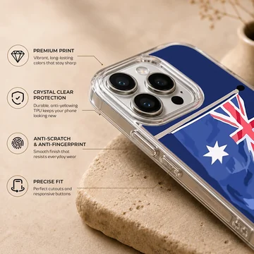 Australian flag illustration on phone case — Info