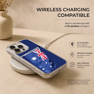 Australian flag illustration on phone case — Charging