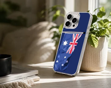Australian flag illustration on phone case — Lifestyle