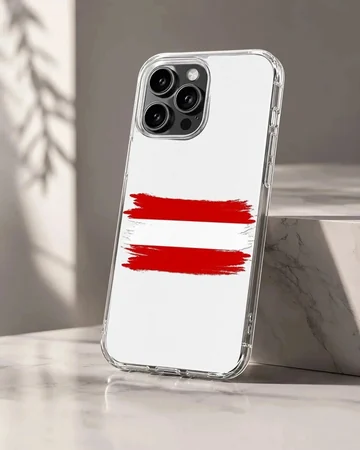 Minimalist Austria flag design on phone case