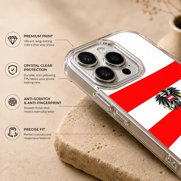 Austria flag design on a phone case — Info