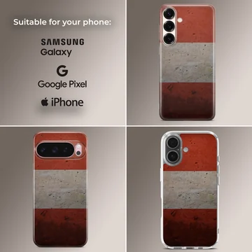 Austria flag design on a phone case — Collage