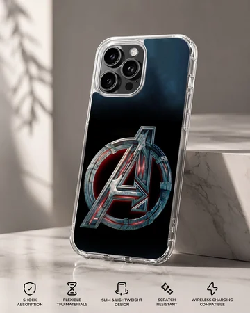 Epic Avengers logo design on a phone case. — Specs