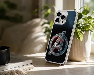 Epic Avengers logo design on a phone case. — Lifestyle