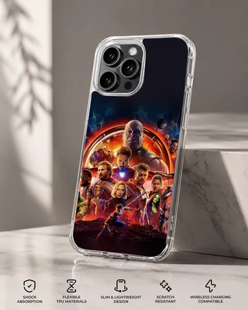 Dynamic Avengers heroes ensemble on phone case — Specs