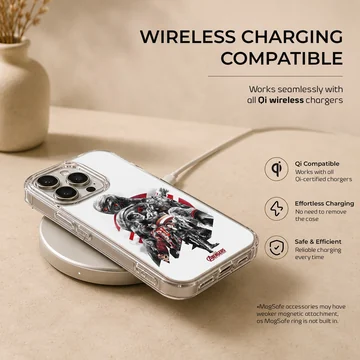 Dynamic Avengers Assemble artwork on phone case — Charging