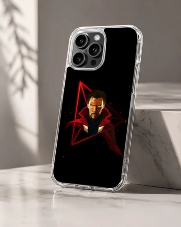 Avengers hero with red geometric elements phone case — Hero