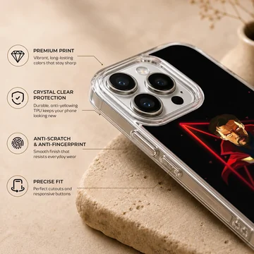 Avengers hero with red geometric elements phone case — Info