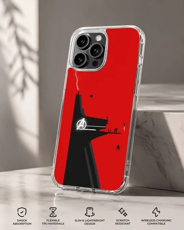 Minimalist Avengers design with bold colors on phone case — Specs