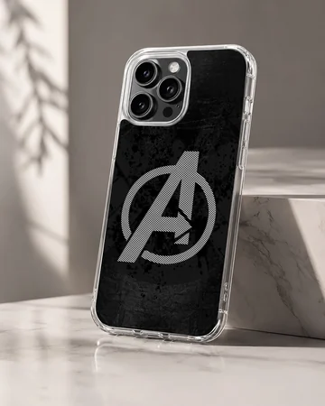 Avengers emblem on black background phone case — Hero
