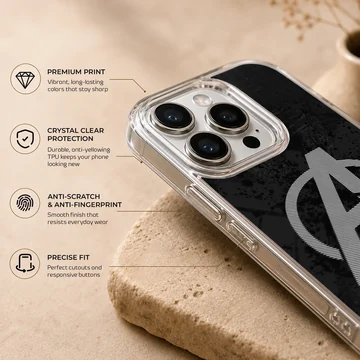 Avengers emblem on black background phone case — Info