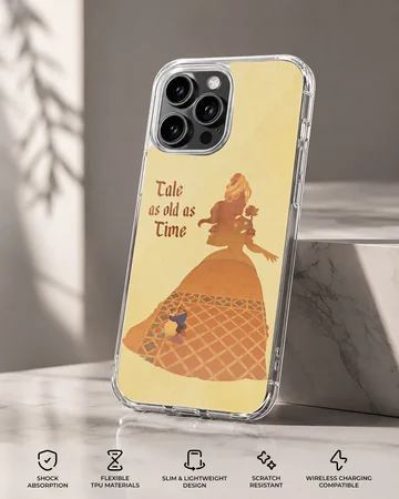 B&B 'Tale as Old as Time' artwork phone case, silhouette design. — Specs