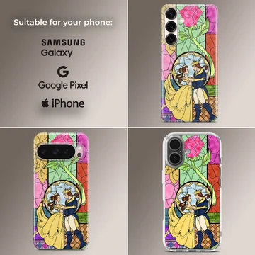 Nostalgic B&B scene with digital illustration on phone case — Collage