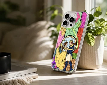 Nostalgic B&B scene with digital illustration on phone case — Lifestyle