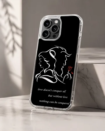 B&B themed phone case featuring a love quote with minimalist art — Hero