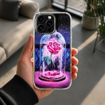Enchanted rose under glass dome design on phone case — Lifestyle