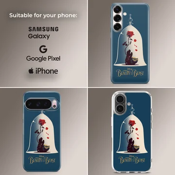 Beauty and the Beast enchanted rose illustration phone case — Collage