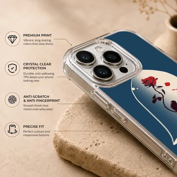 Beauty and the Beast enchanted rose illustration phone case — Info