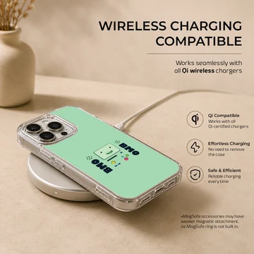 BMO design with cartoon elements on phone case — Charging