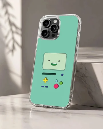 BMO cartoon artwork on a phone case with playful design