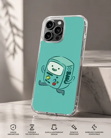 BMO character on playful green phone case — Specs
