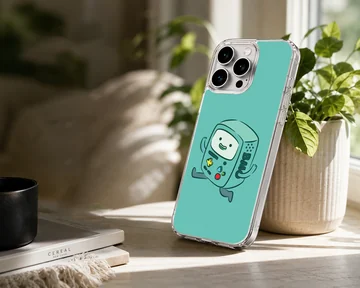 BMO character on playful green phone case — Lifestyle