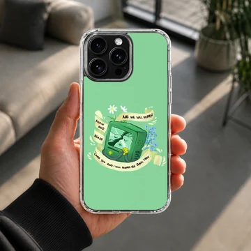 BMO cartoon character in a playful scene on a phone case — Lifestyle