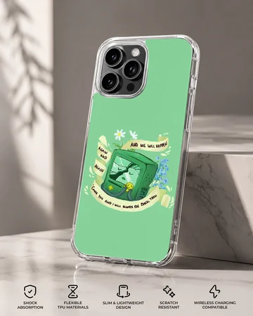 BMO cartoon character in a playful scene on a phone case — Specs