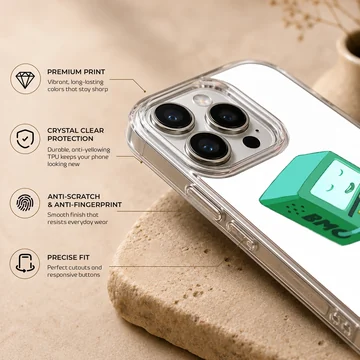 BMO character in playful digital illustration on phone case — Info