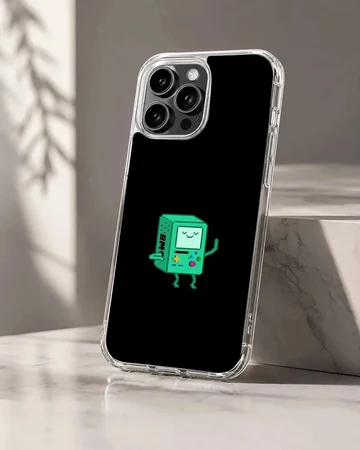 BMO character on a black background phone case