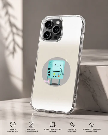 BMO cartoon art phone case with playful design — Specs
